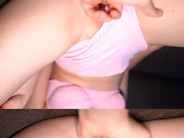 Peeping on masturbation turned into sex with tight pussy