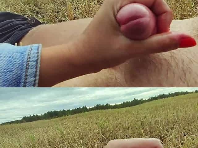 Glamorous public urethral plug in field - real sounding outdoor cum 4K
