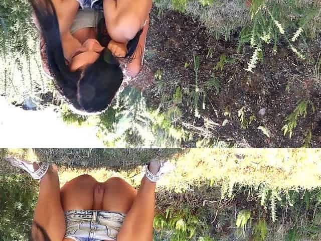 Sapphira Peeing in Front of the Camera