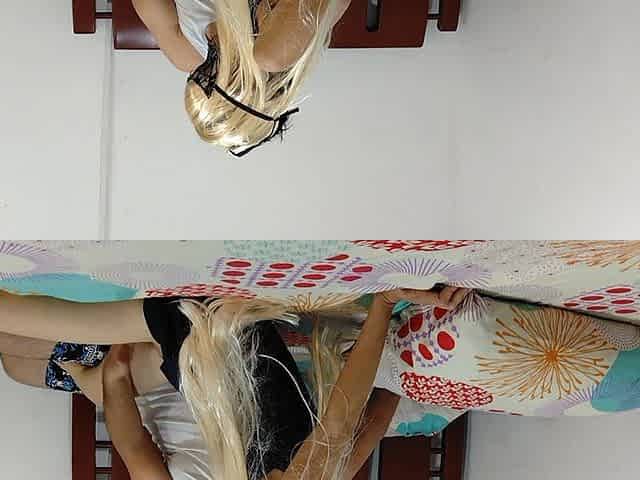 Masked Slim Blonde Fucks with a Stranger and with Infinite Pleasure