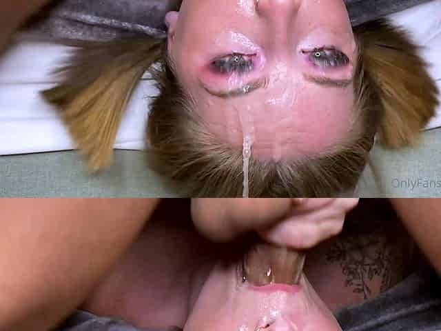 Brunette hardcore blowjob