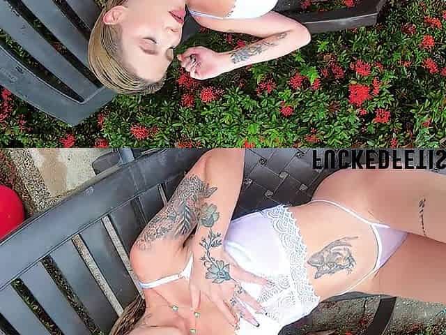 slim blond white underclothing pool day slow fresh scene w08