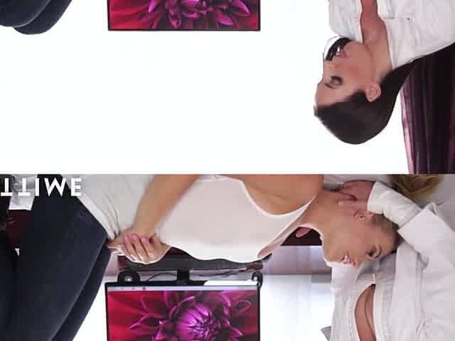 Doctor Angela White Scissors with Mia Malkova until This babe lastly Orgasms! Fu...