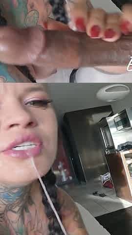 BBC Titfuck and Deeptroat Hookup