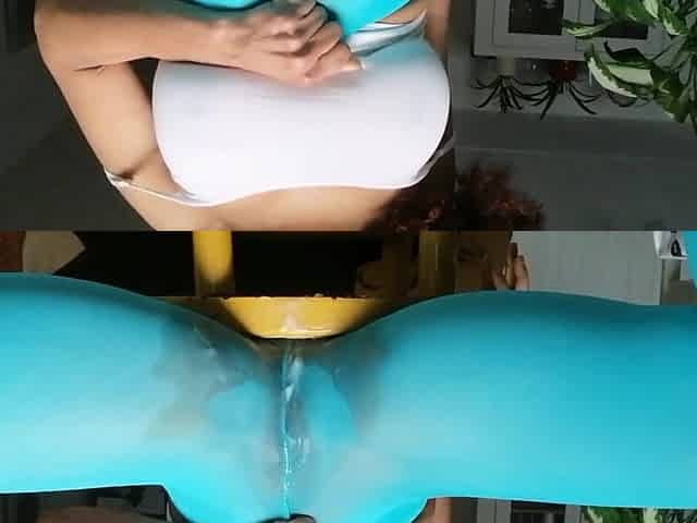 Cum on yoga pants