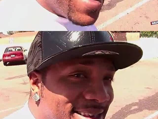 Ebony boy picks up a tattooed floozy and smashes her hard in doggystyle