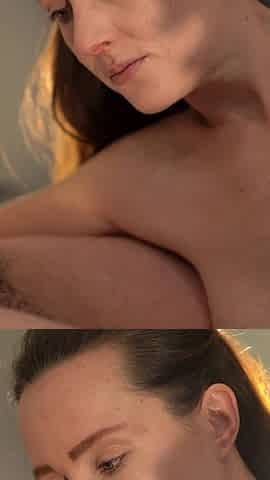 Brunette Smoking Tease with Blowjob & Messy Ending