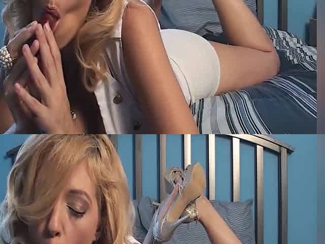 Charlee Follow Toys With Her Tiny Sextoy & Large Ideal Breasts!