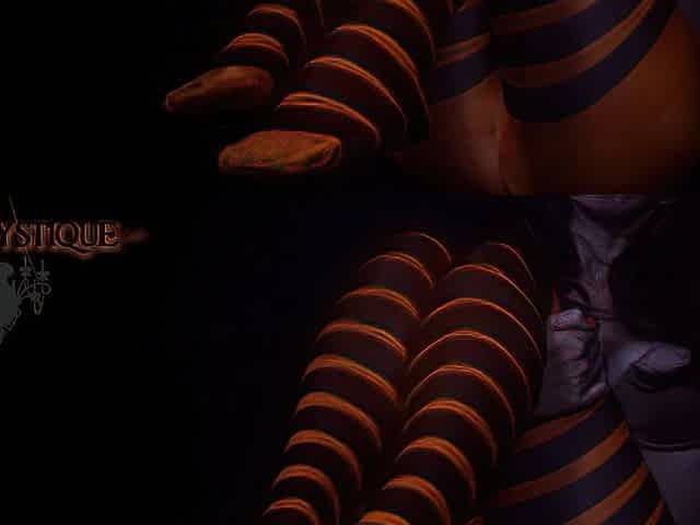 Foot Worship JOI Halloween Hose Stripes in the Darksome - hose feet joi - nylon foot joi