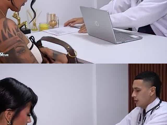 Patient lets her doctor lubricate her with his dick in his office - Max Betancur & Mariana Martix