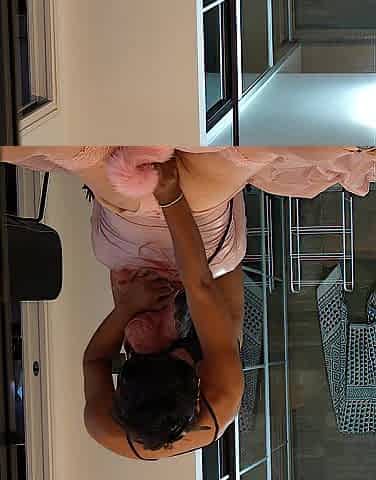 Tractable Sissy lola gives Mistresse Stessy a deepthroat and gets her booty touched in pink underware