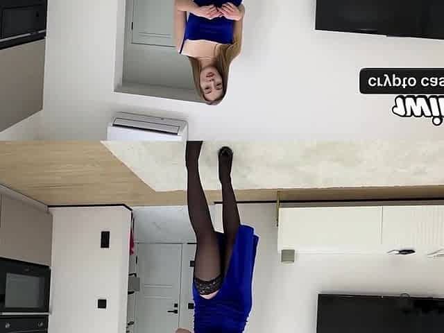 "give Your Stepmom a Jizz flow" - Gorgeous Sexy Large Butt mother I'd like to fuck in a Taut Blue Dr...