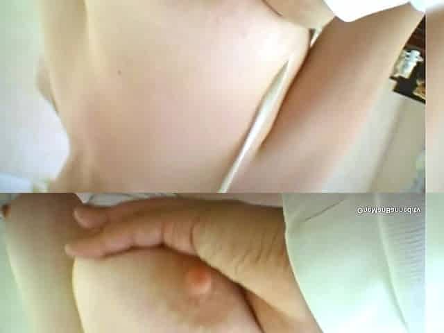 Spouse watches his pale white wife with 2 ebony dudes