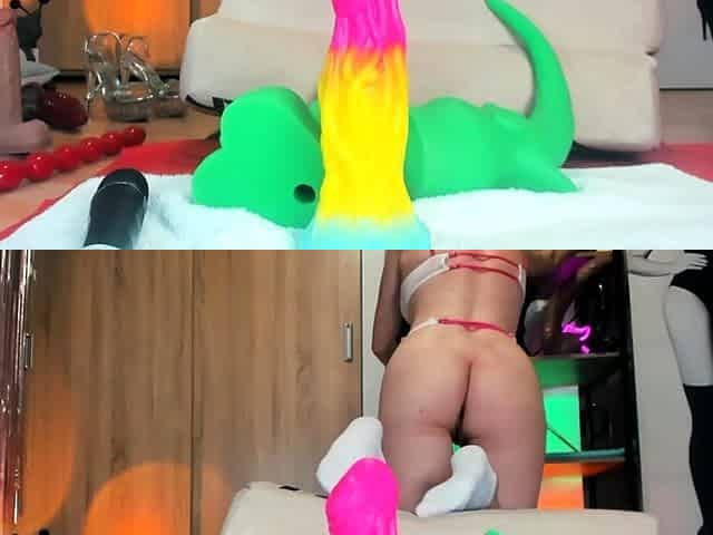 Sexy teen ebony solo toy masturbation