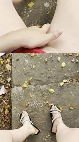 Colombian Girl Masturbates in Public on the Street