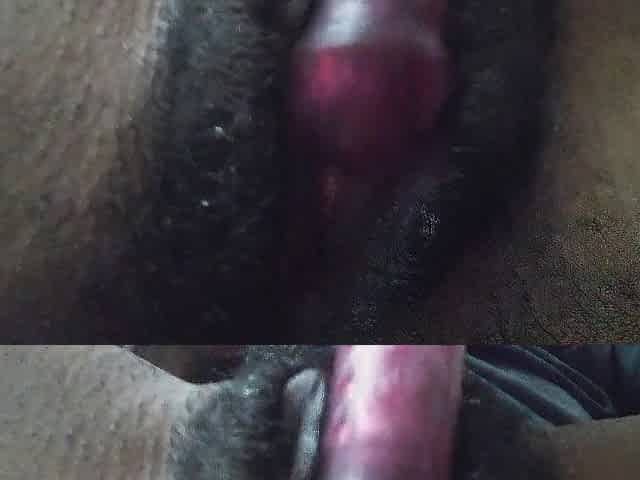 Black Enjoys Solo Play w/Dildo