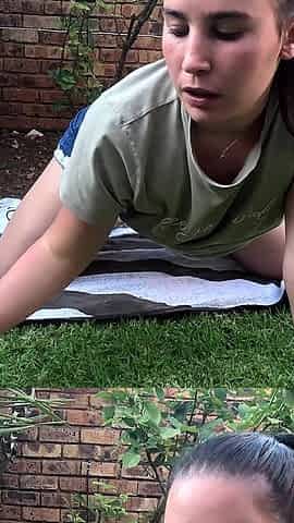 Chain Smoking with and Without Clothes on Outside in the Garden
