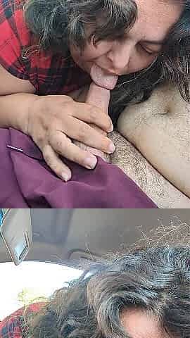 Raw amateur blow job in the car