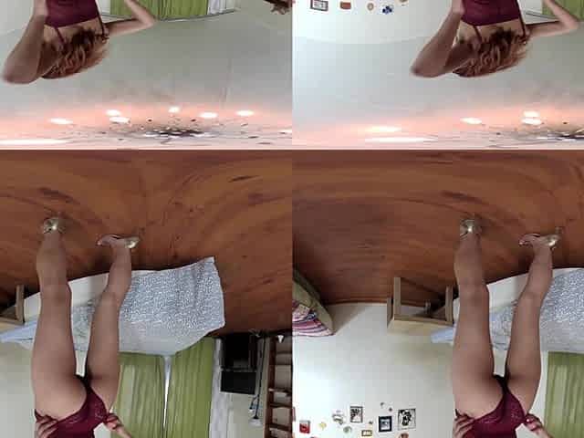 Alexa Masturbates On The Bed - Petite Redhead Fingering Pussy