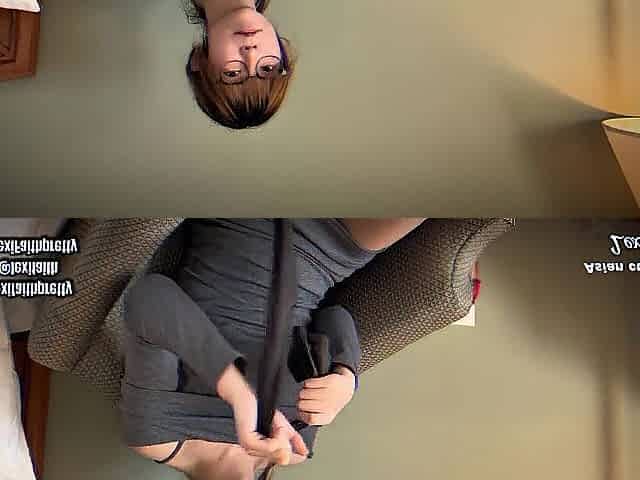 Femboy Lexi Faith hawt hose, footjob, ejaculation
