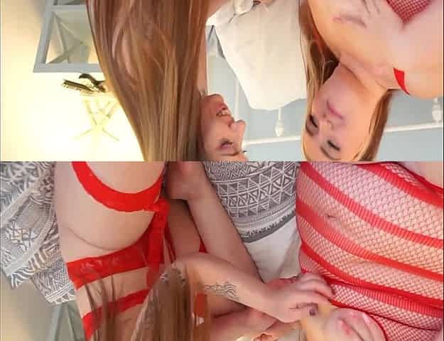 Hairy Pussy PAWG Amanda Panda and Big Booty BBW Miss Pink Plush Eating Pussy