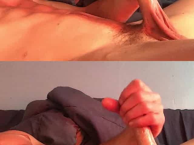 How many times can I get off this day? Petite quickie spunk fountain. Cum on myself with large pulsating wang