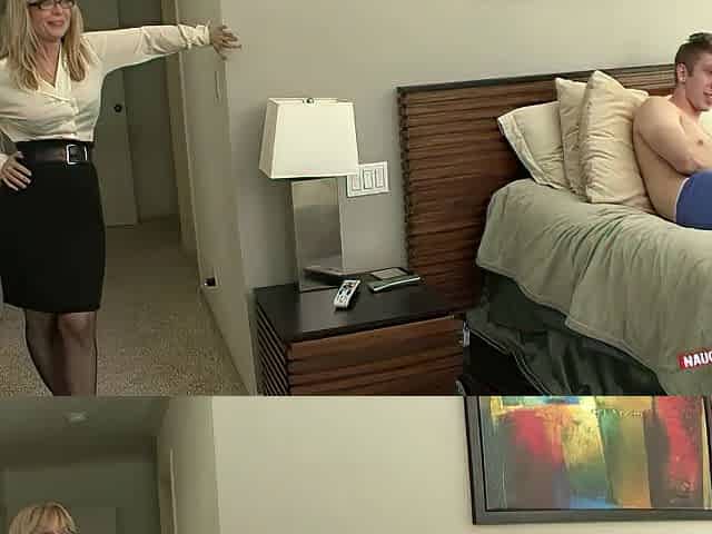 This babe caught a stud jerking lengthy schlong in his room and couldnt resist trying it