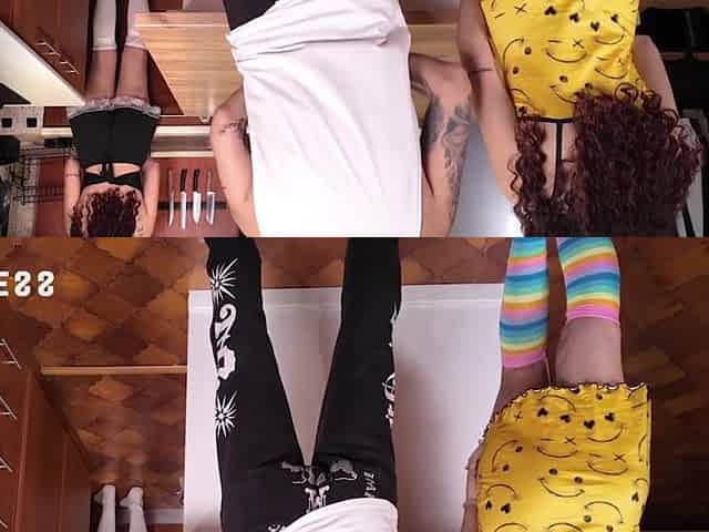 PLEASE DAD! THE MAID IS WATCHING! stepdaughter used infront of concupiscent maid