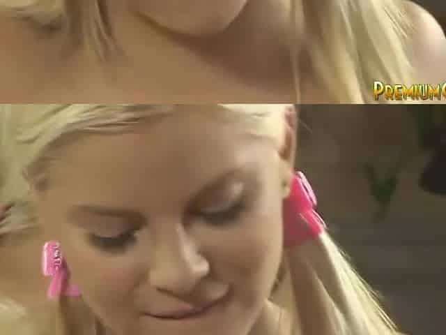 Blonde Young Kimmy Tease with Masturbation