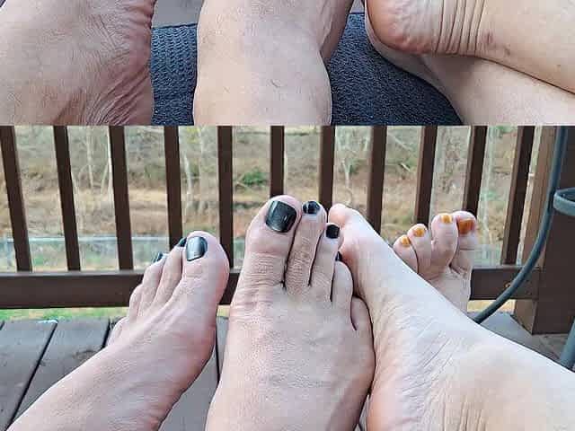 Showing our toes during the time that we play footsie