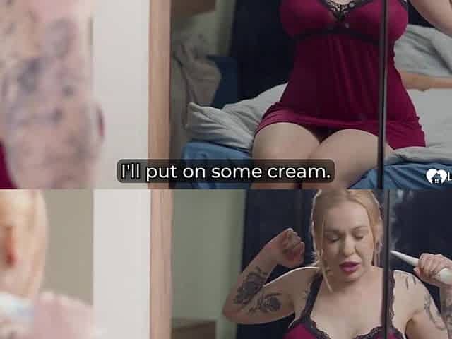 Tattooed hottie gets screwed after a massage