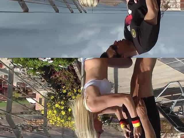 Football Or Fucking ?! Horny Fucked In Front Of The Public Viewing!
