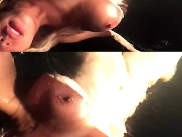 Beautiful European blonde solo masturbating