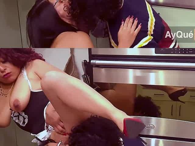 ALICIA & MIEL - 2 Slutty Maids Get Wild At Kitchen