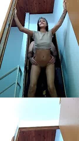 I bang my girlfriend's vagina on all fours and that babe makes a movie