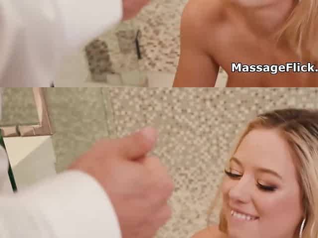 Pizza delivery spiced up with dick massage