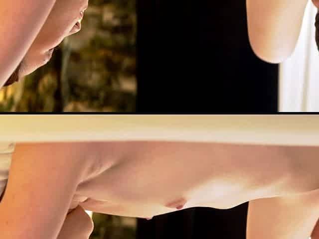 Small titted brunette amateur anal nailed at home