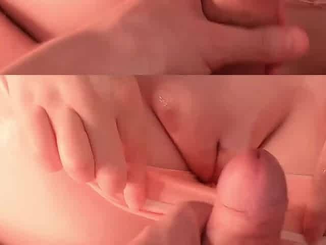 Big cock rubs virgin pussy till massive cumshot