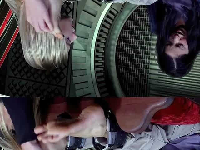 Blonde And Brunette Foot Fetish Fucking