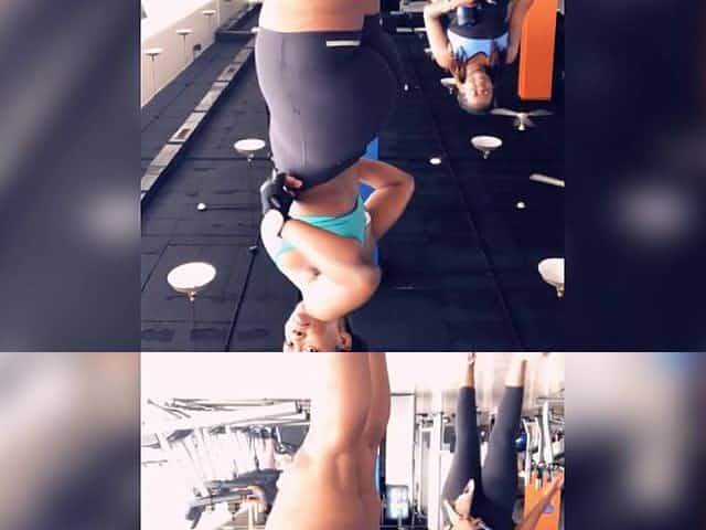 Thick African Girl doing Big Booty Workout in Leggings [gym Video]