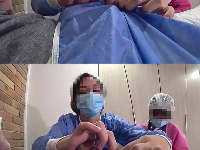two DAY: 2 ORIENTAL NURSES examined my shlong in hospital.