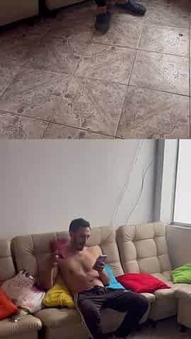 Homemade amateur mama does cleaning and her stepson bangs her