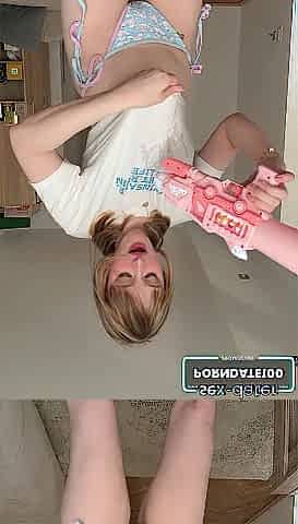 Cute Beauty Shyblanche vs Water Gun Defiance! Real Climax & Intensive Masturbation. Sexdater Defiance