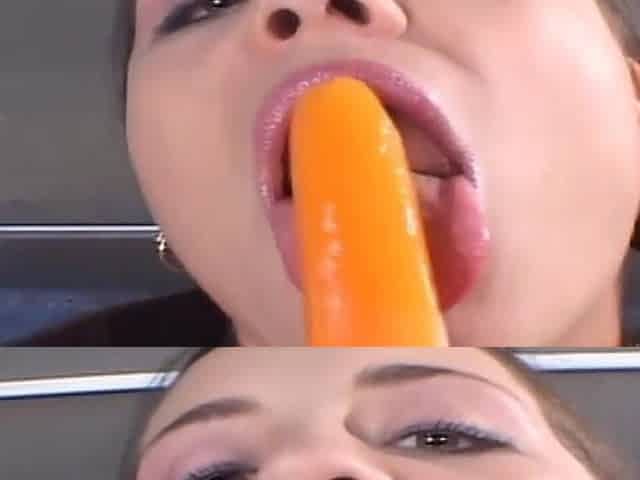 Horny Babe Stuffs Pussy with Melting Popsicle for Intense Licks