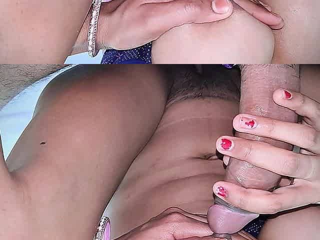 Boobs Fucking and Blowjob with My Desi Girlfriend Hindi Dirty Talk