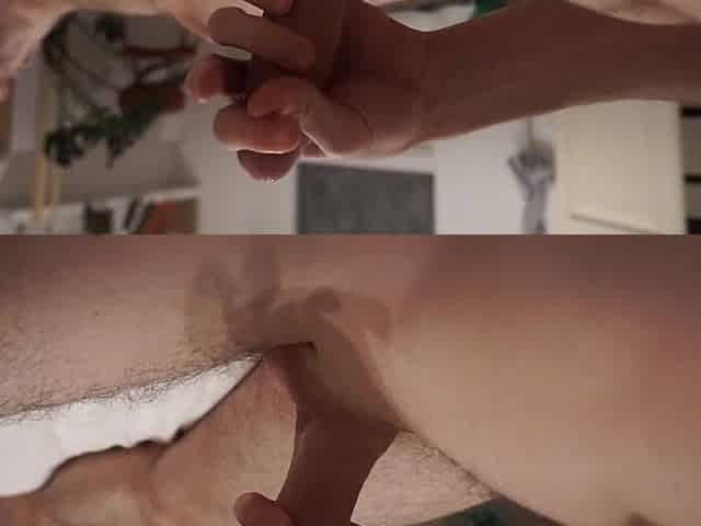 in bed masturbation POV