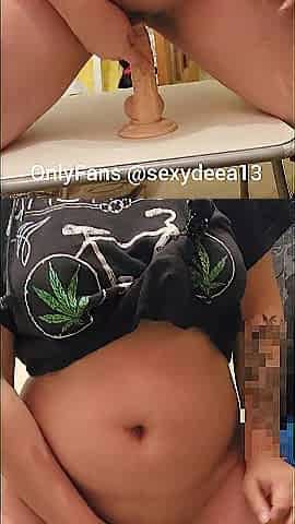 Hawt angel riding sex toy body shaking climax