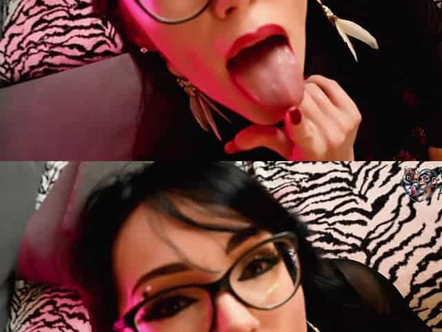 My Wife Gave Me a Blowjob in Red Lipstick and Red Nails.