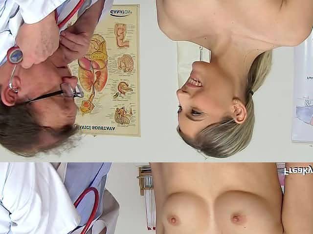 Tall amateur girl Aneta needs a gyno exam