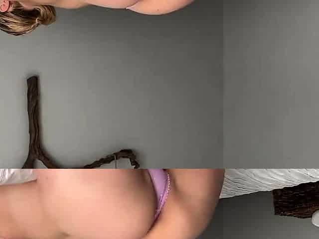Big-Ass Blonde Babe Loves it Doggy in Sexy Lingerie
